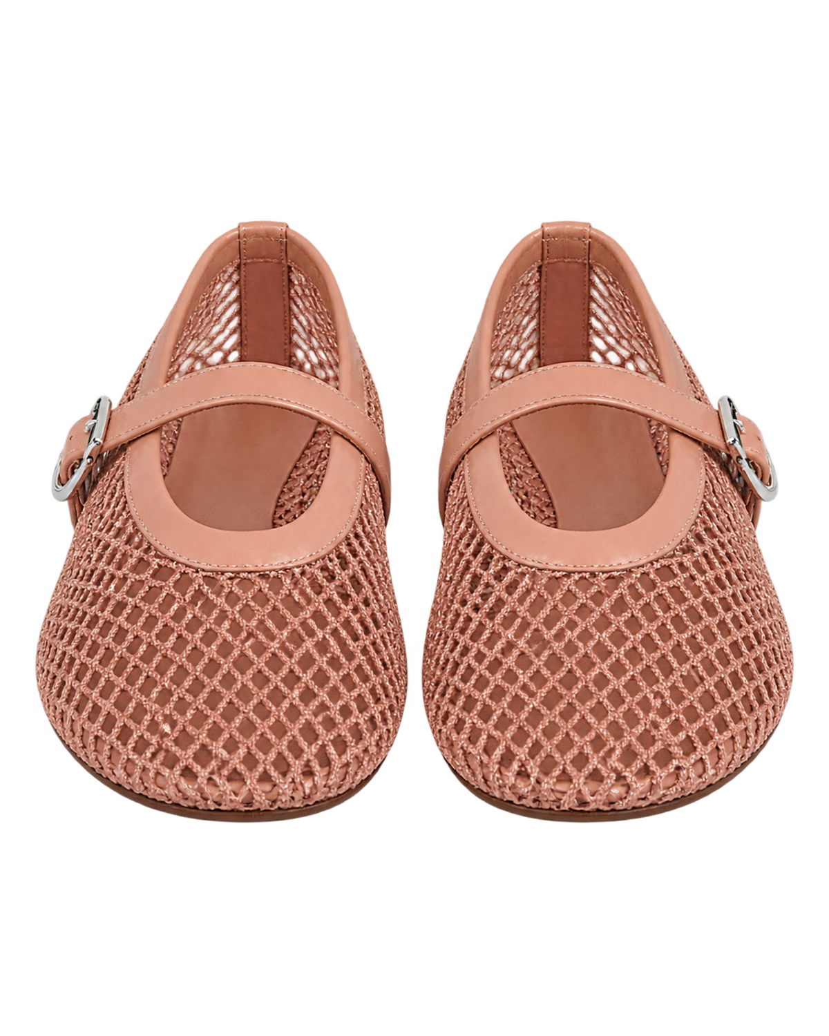 Alaïa Nude BALLET FLATS IN FISHNET