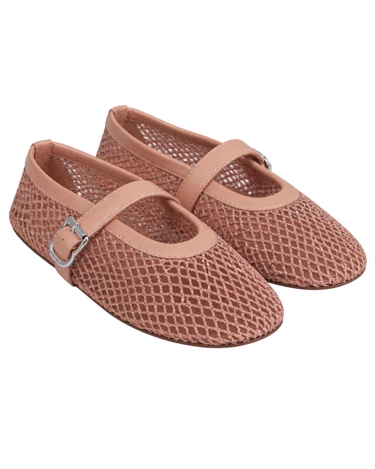 Alaïa Nude BALLET FLATS IN FISHNET
