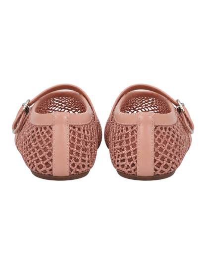 Alaïa Nude BALLET FLATS IN FISHNET