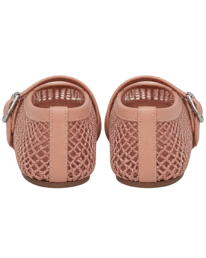 Alaïa Nude BALLET FLATS IN FISHNET