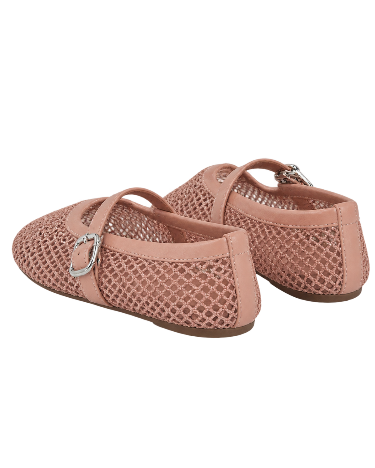 Alaïa Nude BALLET FLATS IN FISHNET