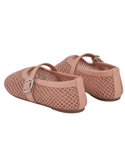 Alaïa Nude BALLET FLATS IN FISHNET
