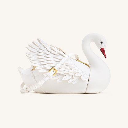 Alani Swan Shaped Crossbody Bag - White