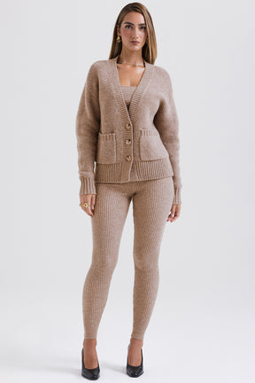 Barley chunky natural wool cardigan