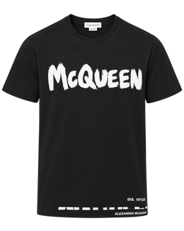 Alexander McQueen Men's Graffiti Logo T-Shirt