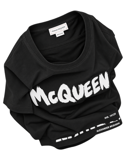 Alexander McQueen Men's Graffiti Logo T-Shirt