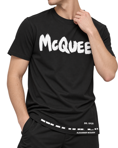 Alexander McQueen Men's Graffiti Logo T-Shirt