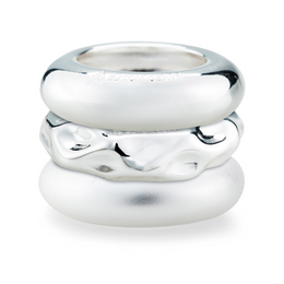 Aliah Stacked Rings Silver