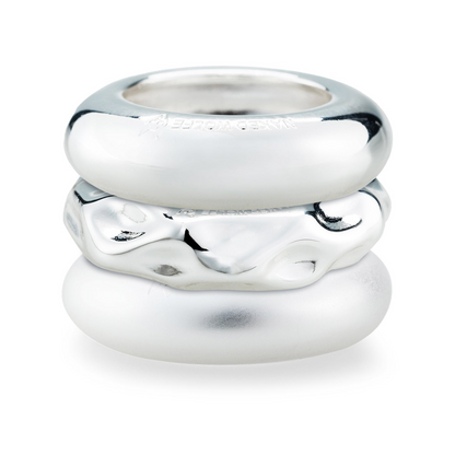 Aliah Stacked Rings Silver