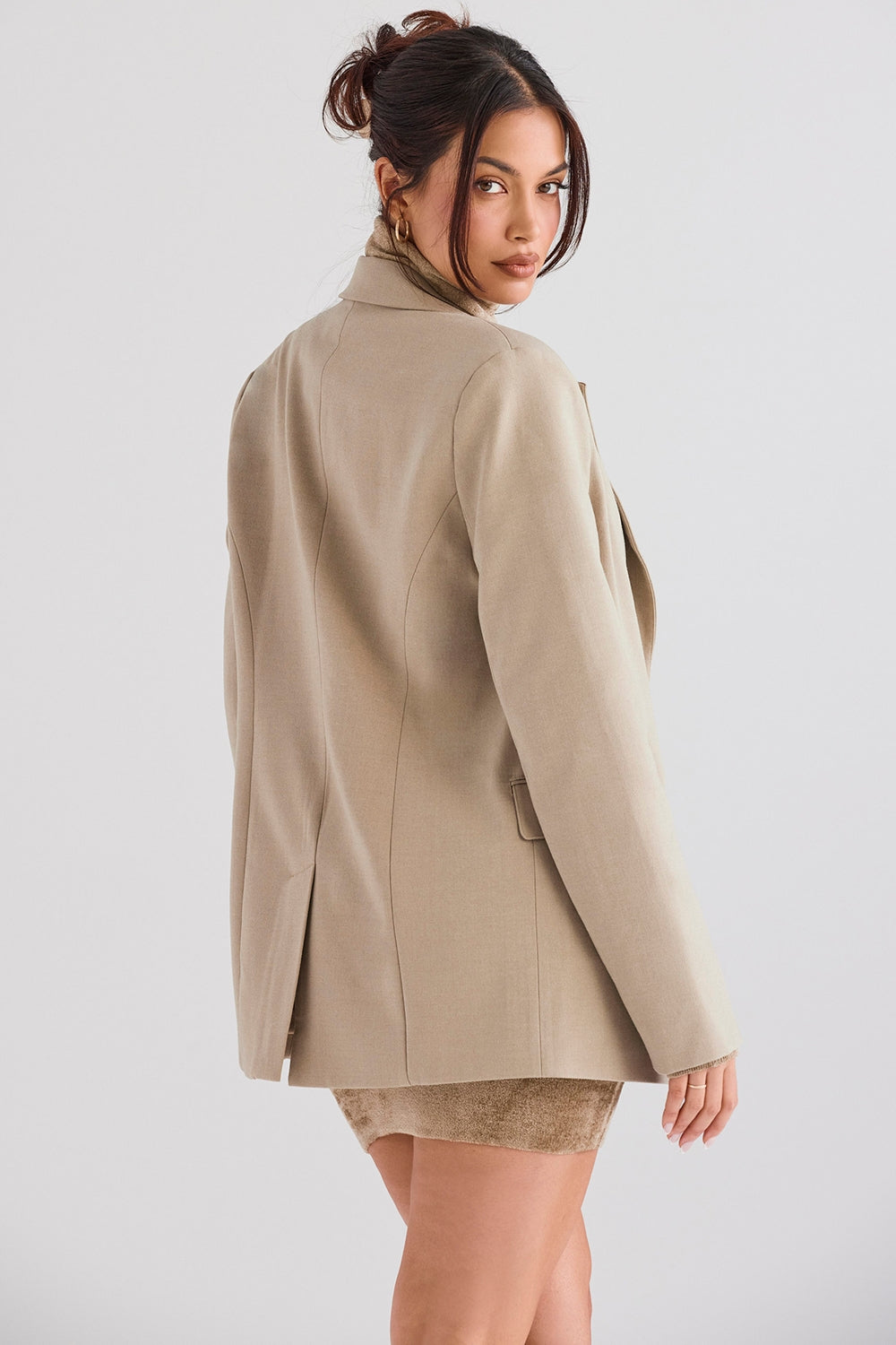 Mink oversized blazer