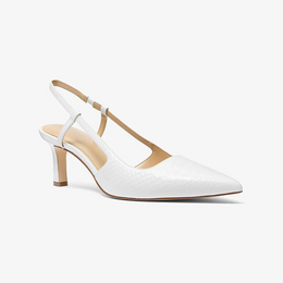 Alora Snake Embossed Leather Slingback Pump