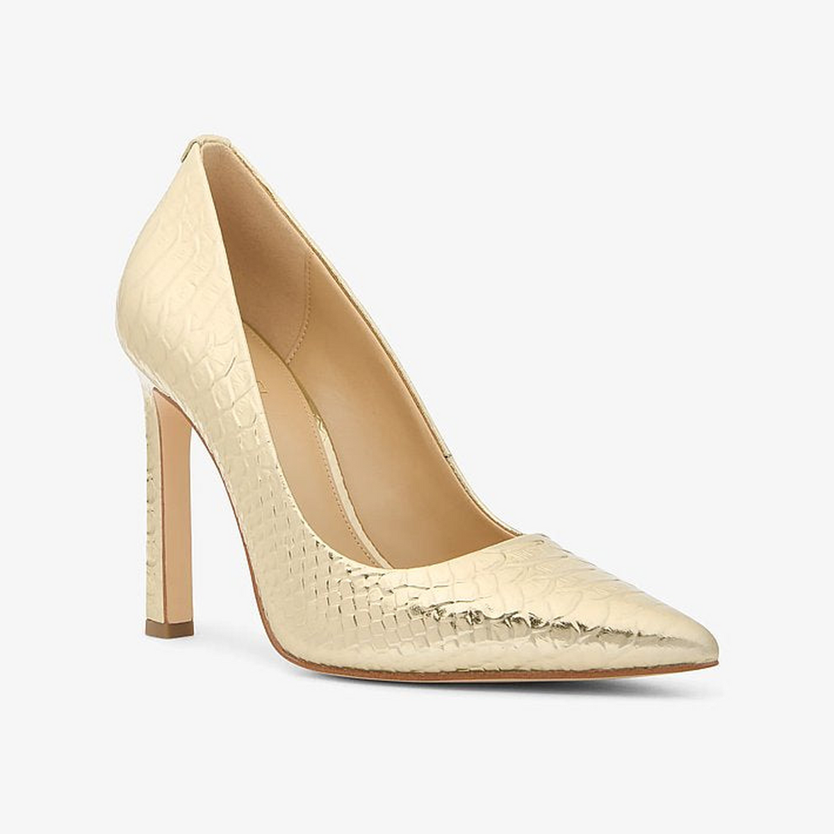 Amara Metallic Snake Embossed Leather Pump