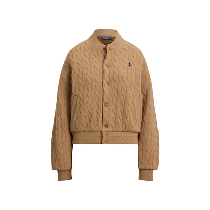 American Style Ribbed Trim Bomber Jacket