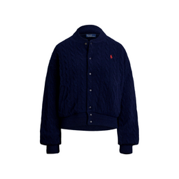 American Style Ribbed Trim Bomber Jacket