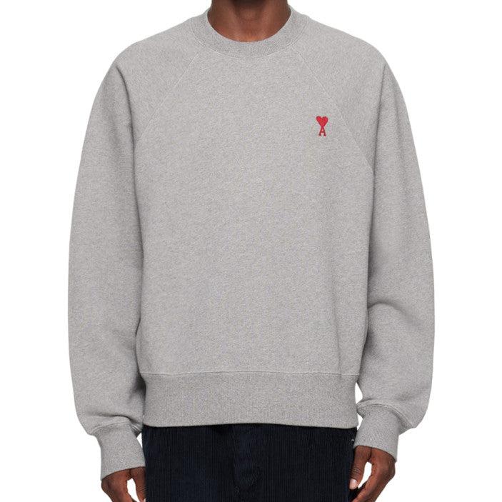 AMI PARIS AMI Paris Gray Ami De Cœur Sweatshirt - Size: XS Sweatshirts | Shop From The Mirage