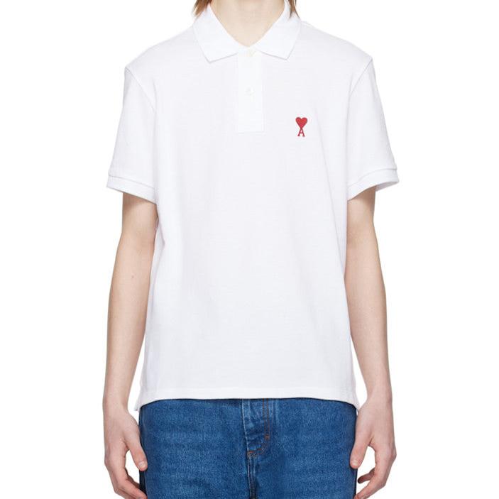 CASABLANCA AMI PARIS White Ami de Cœur Polo - Size: XXS T-Shirts | Shop From The Mirage