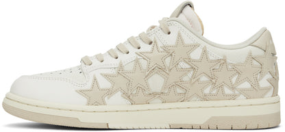 Amiri Amiri Beige & White Stars Low Sneakers - Size: UK 14 Sneakers | Shop From The Mirage