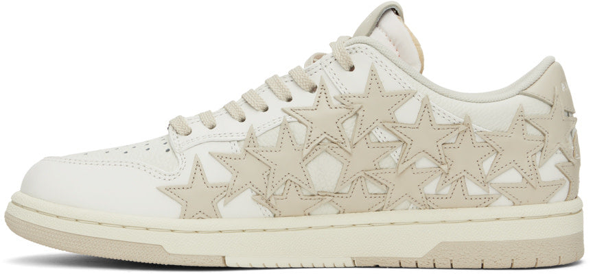 Amiri Beige & White Stars Low Sneakers