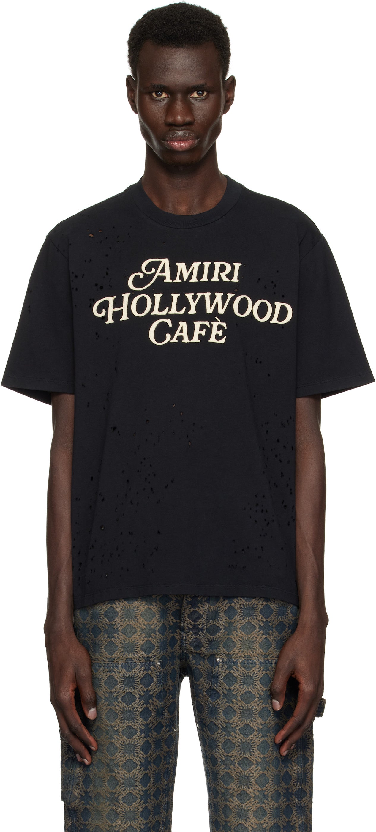 AMIRI Black 'Amiri Hollywood Cafè' T-shirt