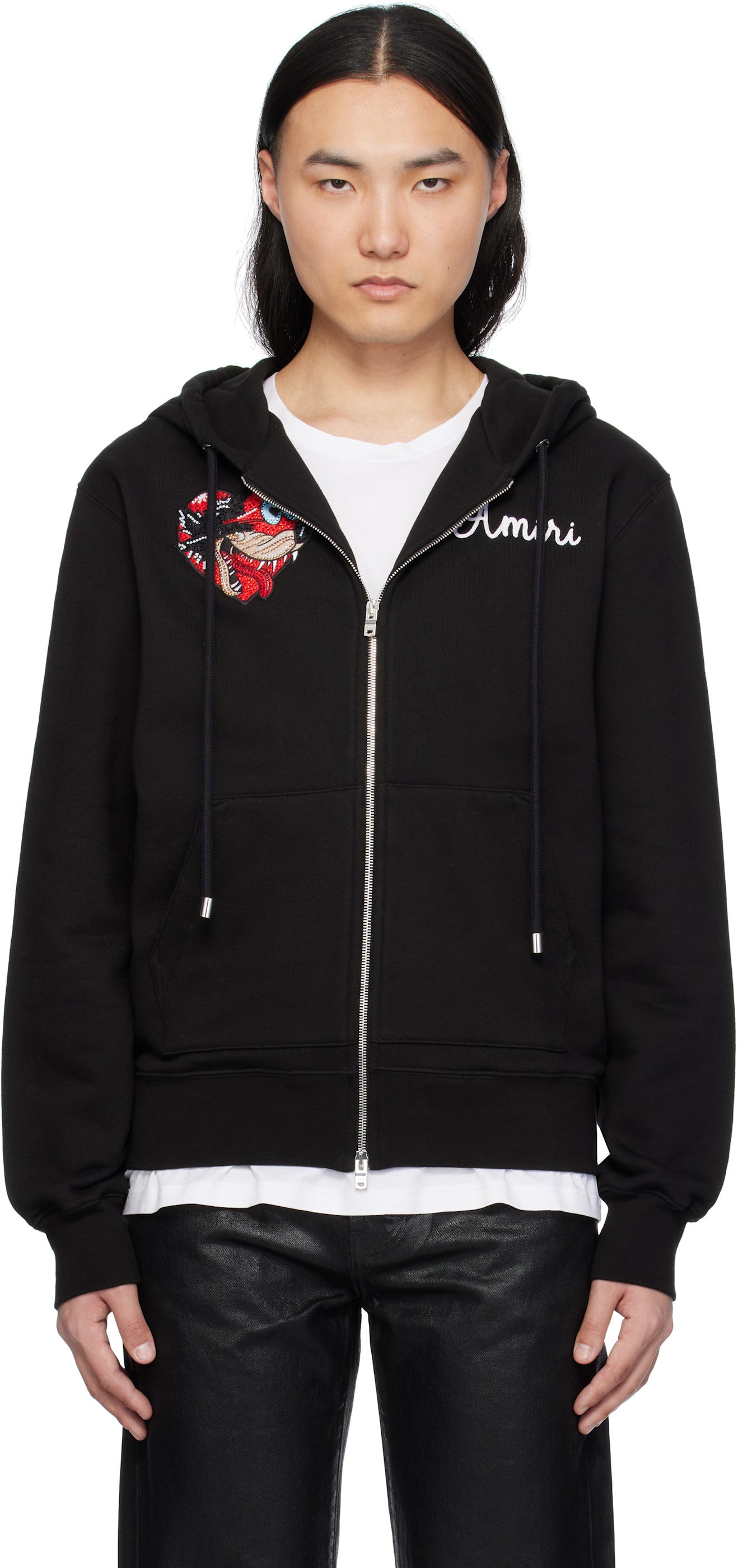 AMIRI Black 'Amiri' Jazz Wolf Hoodie