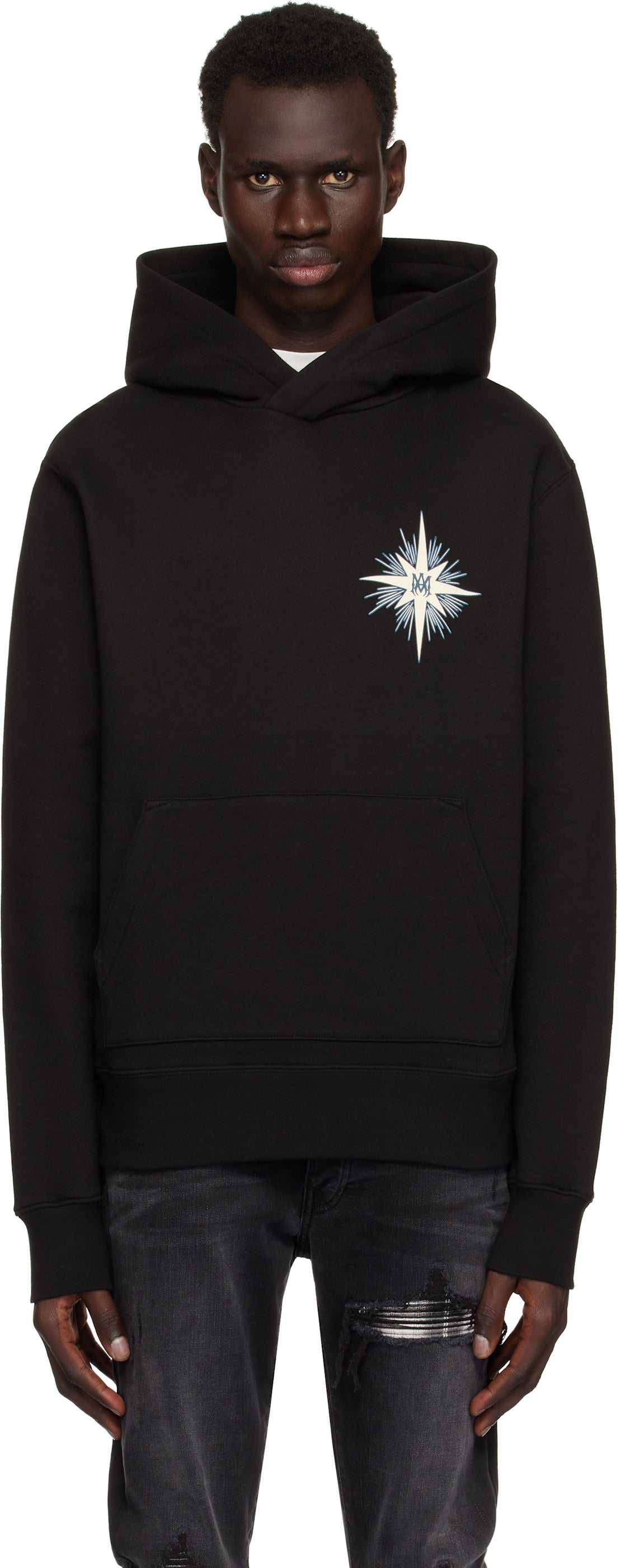 AMIRI Black 'Amiri' Starburst Hoodie