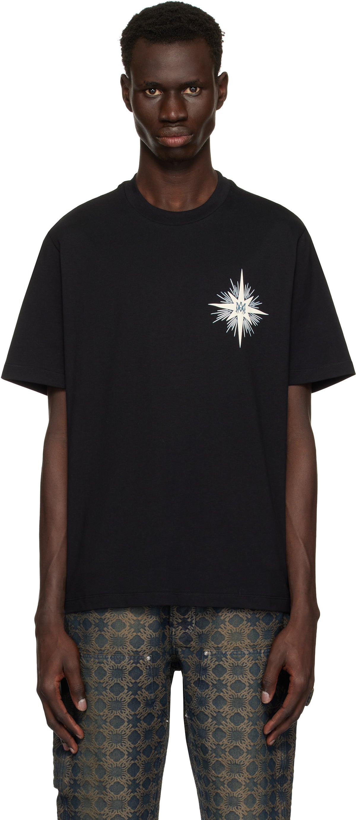 AMIRI Black 'Amiri' Starburst T-shirt
