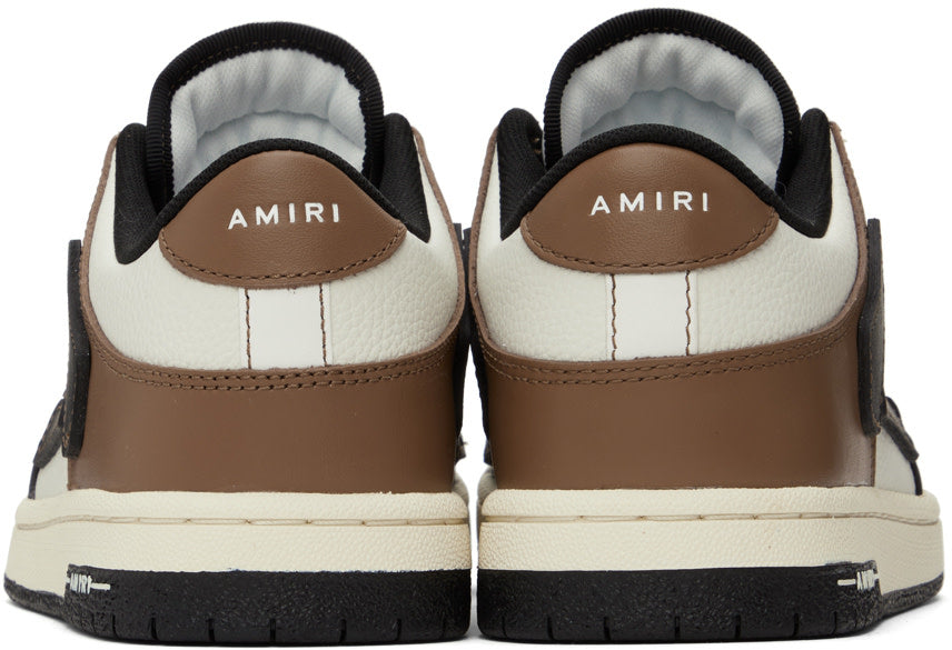 Amiri Amiri Black & Brown Skel Top Low Sneakers - Size: UK 6 Sneakers | Shop From The Mirage