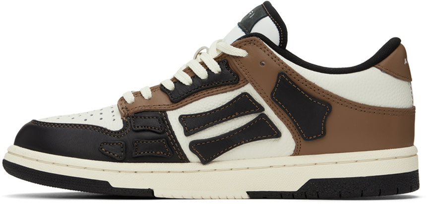 Amiri Amiri Black & Brown Skel Top Low Sneakers - Size: UK 6 Sneakers | Shop From The Mirage