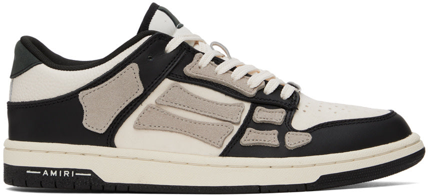 Amiri Amiri Black & Taupe Skel-Top Low Sneakers - Size: UK 6 Sneakers | Shop From The Mirage