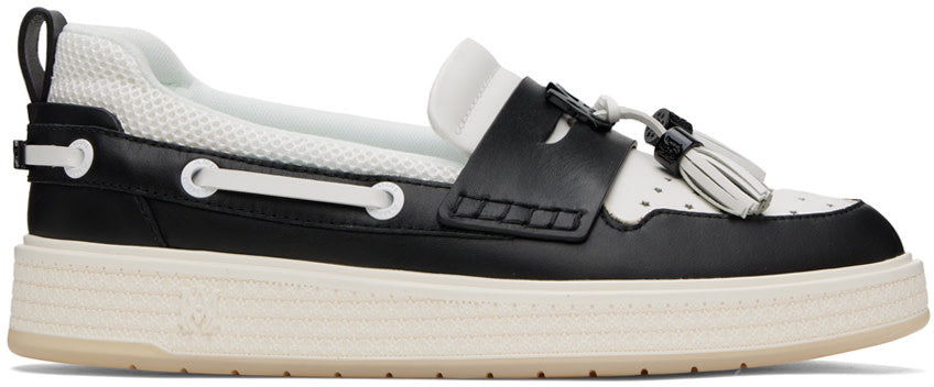 Amiri Amiri Black & White MA Tassle Hybrid Boat Shoes - Size: UK 6 Sneakers | Shop From The Mirage