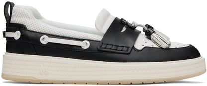 Amiri Amiri Black & White MA Tassle Hybrid Boat Shoes - Size: UK 6 Sneakers | Shop From The Mirage