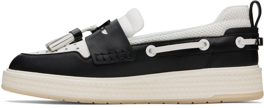Amiri Amiri Black & White MA Tassle Hybrid Boat Shoes - Size: UK 6 Sneakers | Shop From The Mirage
