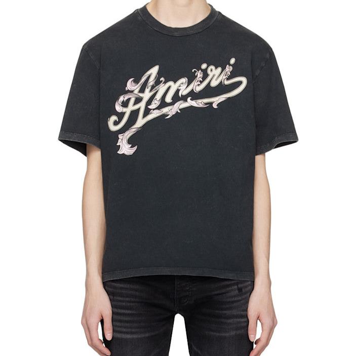 Amiri AMIRI Black Filigree T-Shirt - T-Shirts | Shop From The Mirage