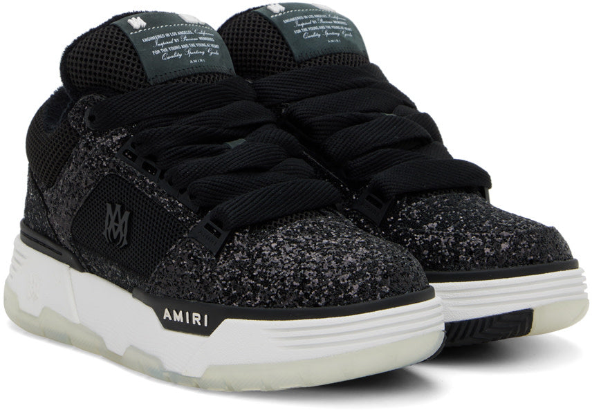 Amiri Amiri Black Glitter MA-1 Sneakers - Size: UK 6 Sneakers | Shop From The Mirage