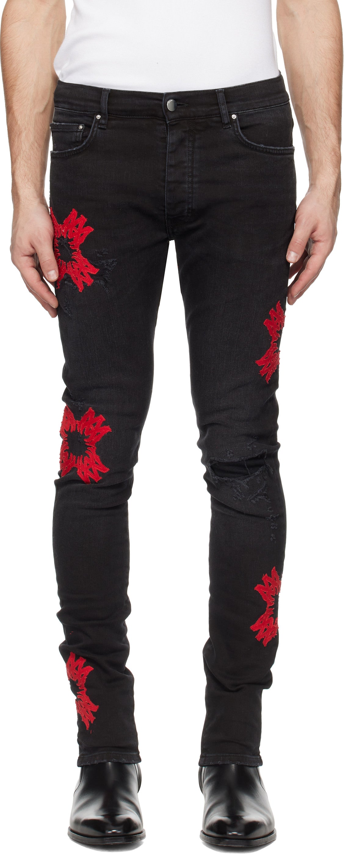 AMIRI Black MA Quad Applique Jeans