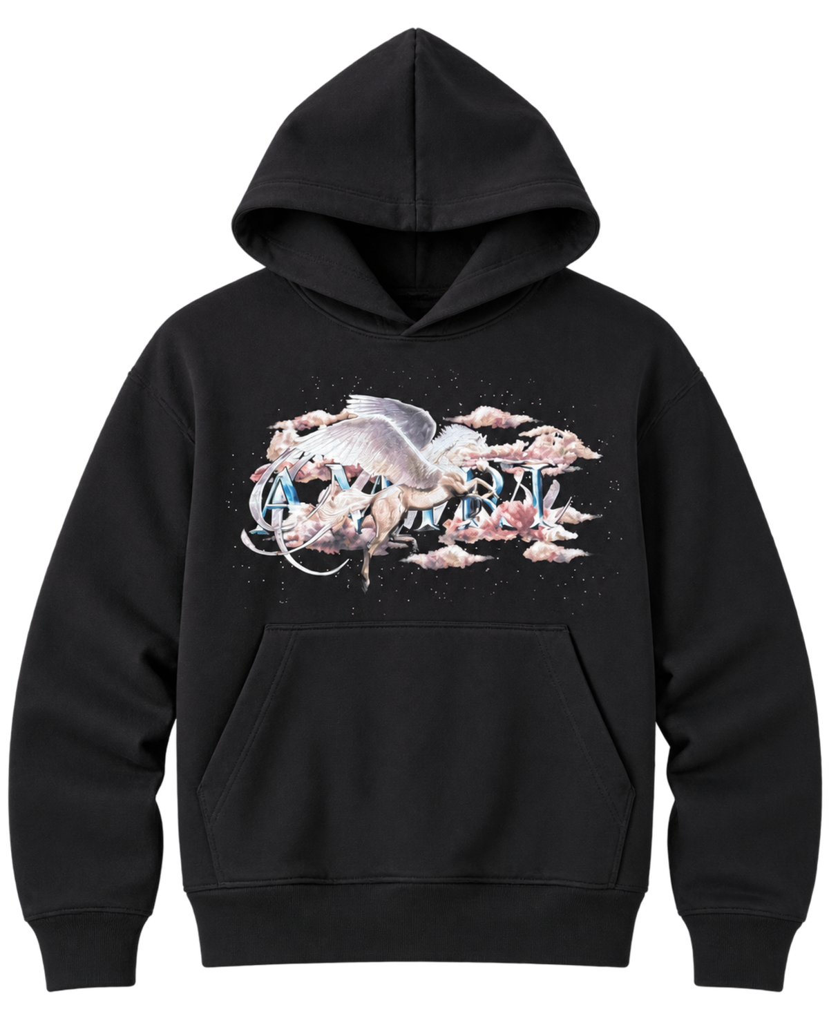AMIRI Black Pegasus Script Hoodie