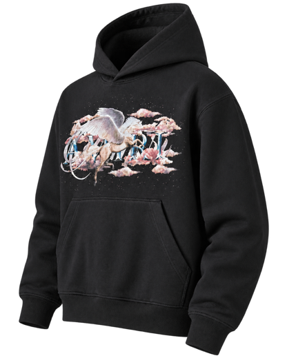 AMIRI Black Pegasus Script Hoodie