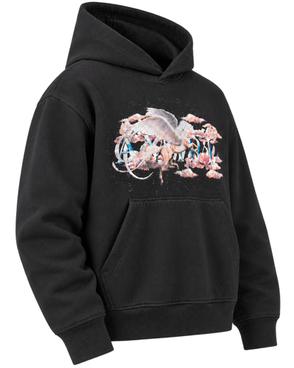 AMIRI Black Pegasus Script Hoodie