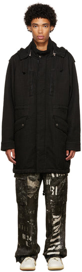 AMIRI Black Quilted Fishtail Parka