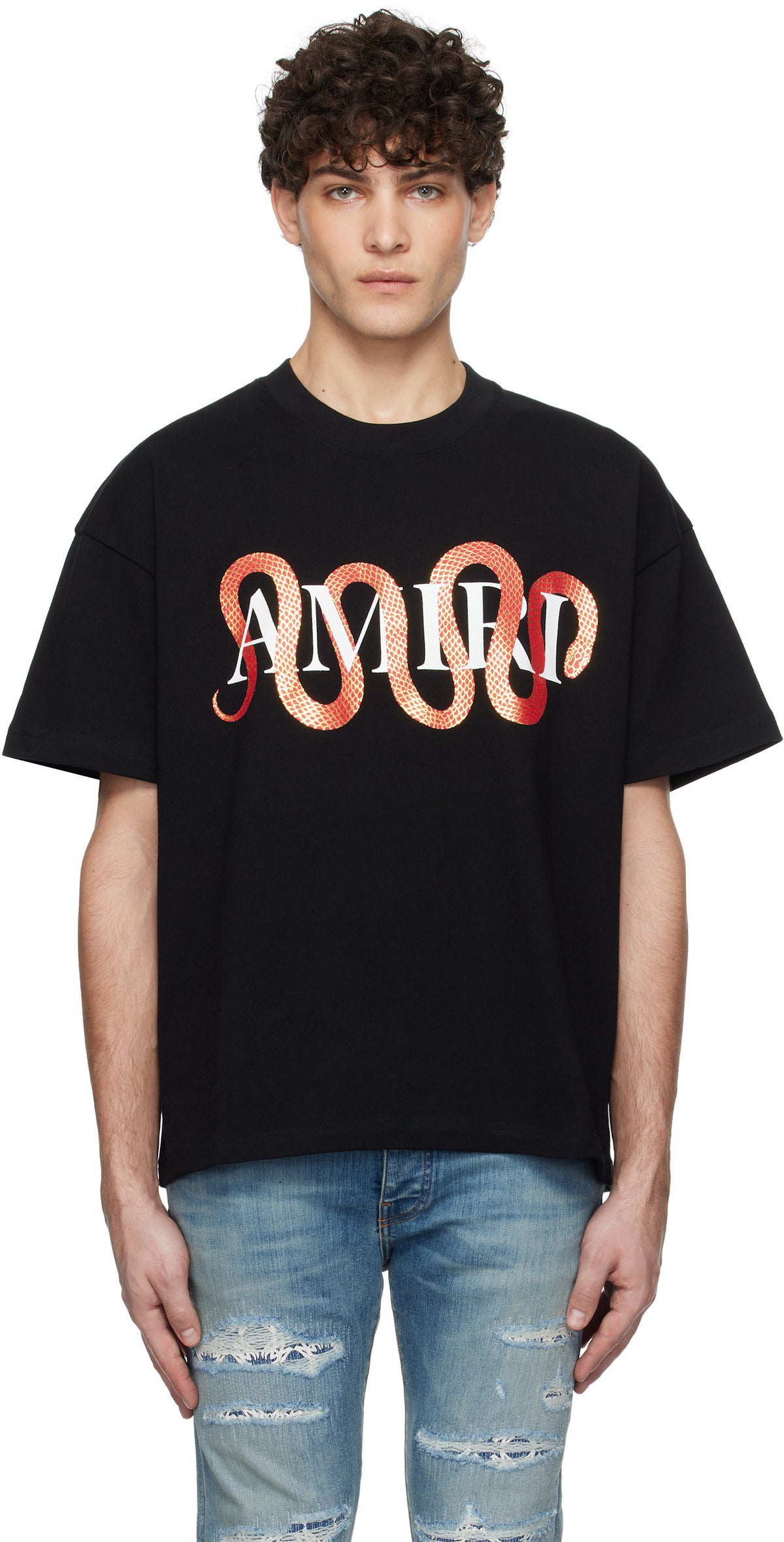 AMIRI Black Snake T-shirt