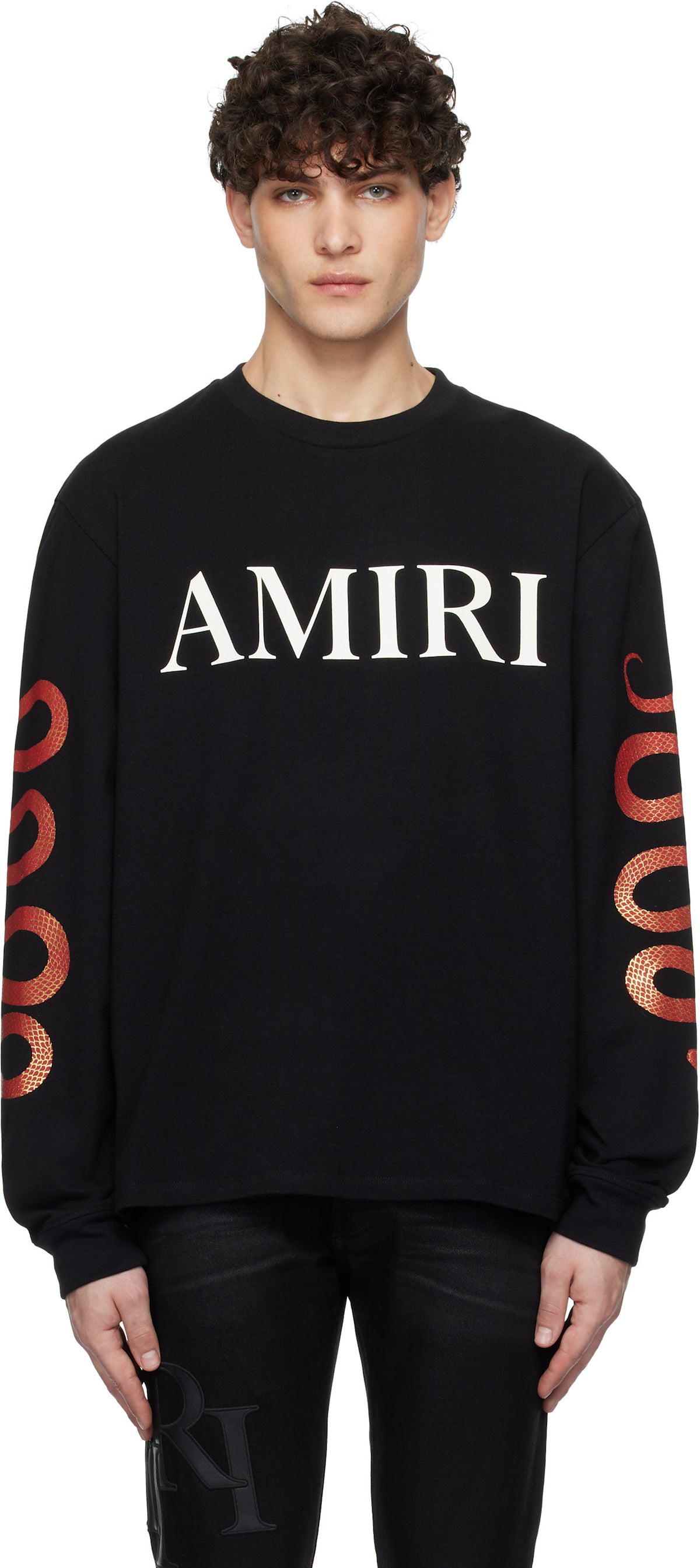AMIRI Black Snake T-shirt