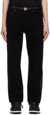 AMIRI Black Star Crystal Slim Jeans