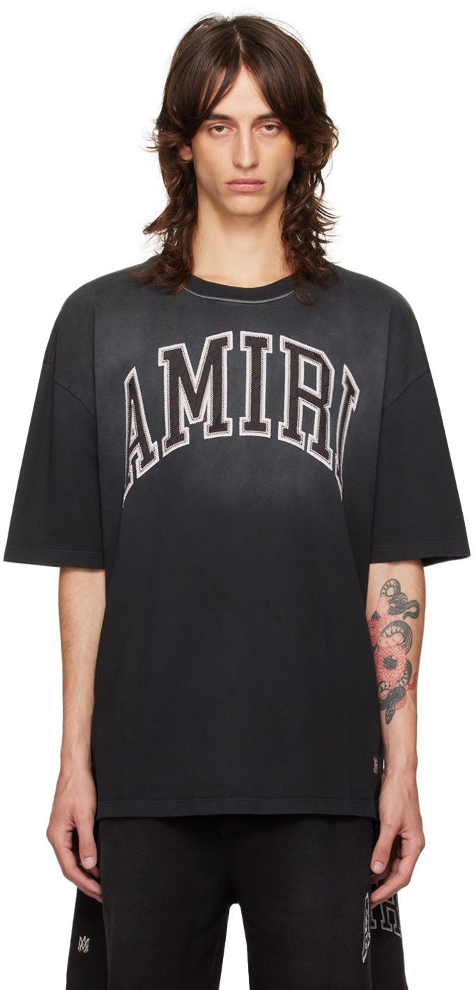AMIRI Black Printed Logo Hoodie