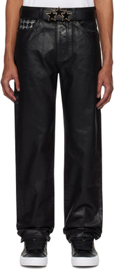 AMIRI Black Waxed MA Quad Straight Jeans
