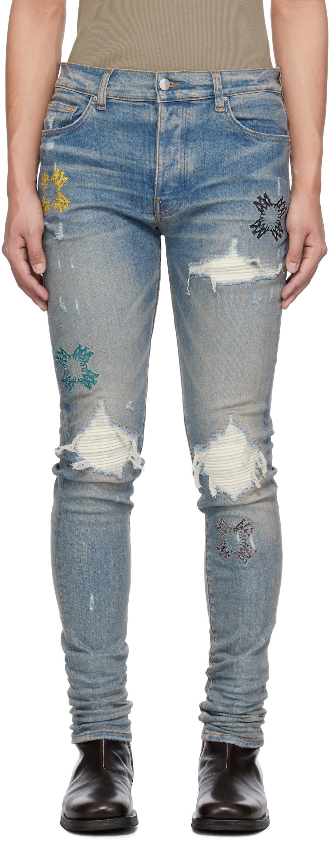 AMIRI Blue MA Quad Cut Out MX1 Jeans