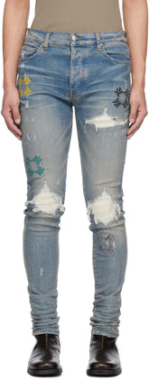 AMIRI Blue MA Quad Cut Out MX1 Jeans