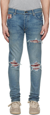 AMIRI Blue MA Quad Plaid MX1 Jeans
