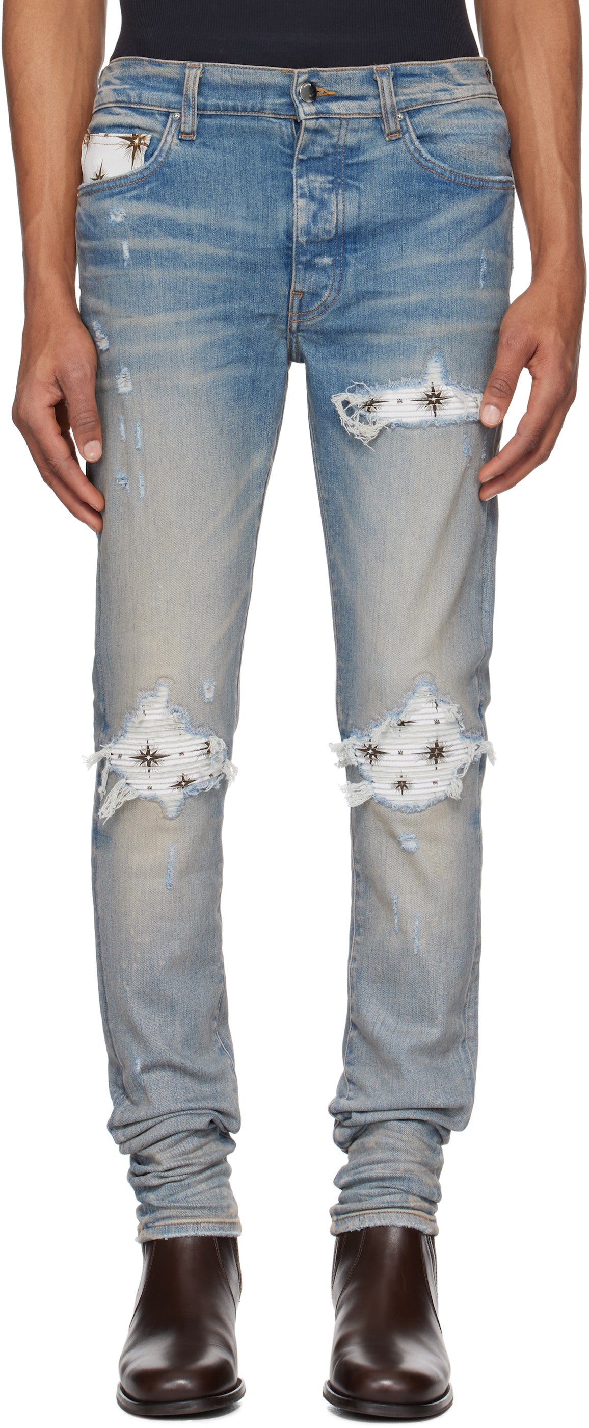 AMIRI Blue Micro Stardust MX1 Jeans