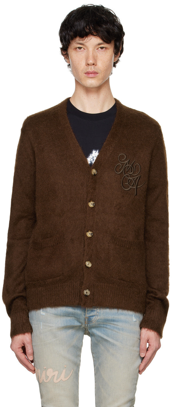 AMIRI Brown MA Swirl Cardigan