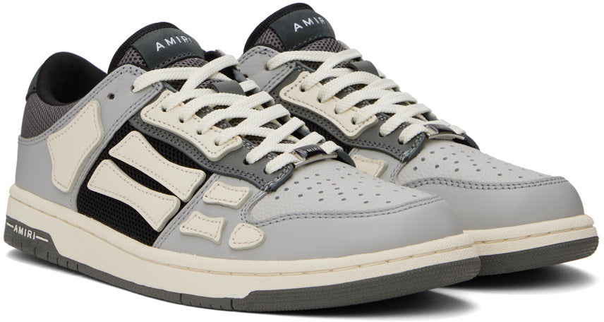 Amiri Amiri Gray & Off-White Skel Top Low Sneakers - Size: UK 6 Sneakers | Shop From The Mirage